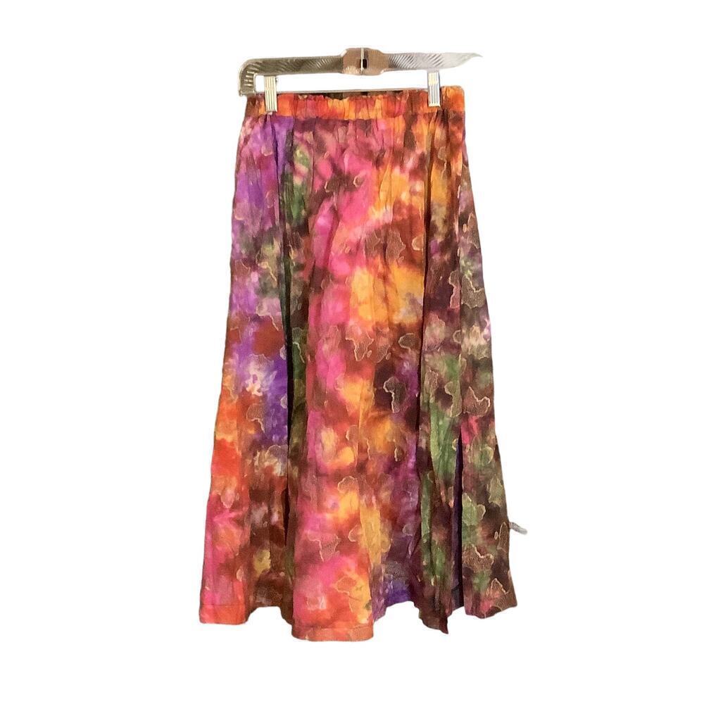 Maxi Skirt Made in USA Elastic Waist Festival Hippie Boho Coastal Grandma M?